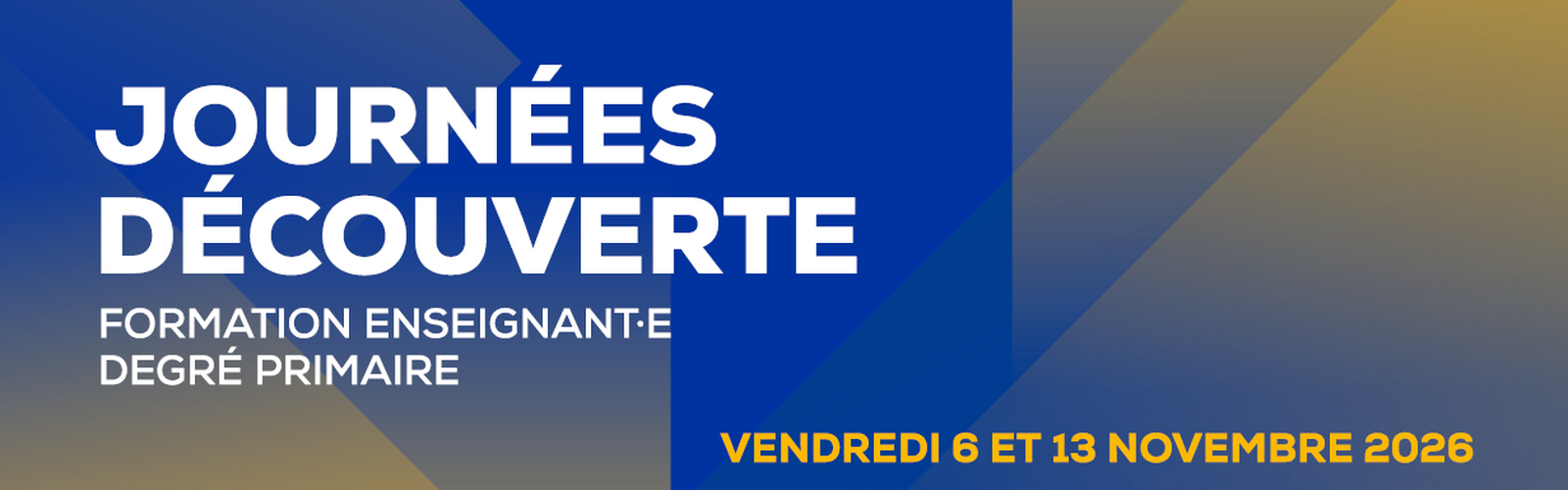 Journées découverte du métier d'enseignante et d'enseignant du degré primaire